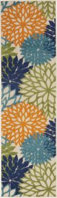 Aloha ALH05 Multicolor Outdoor Rug, 2'3" x 12' 