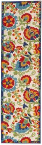 Aloha ALH17 Multicolor Outdoor Rug, 2' x 6' 