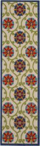 Aloha ALH19 Blue/Multicolor Outdoor Rug, 2'3" x 10' 