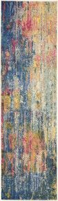 Celestial CES09 Blue/Yellow Rug, 2'2" x 7'6"