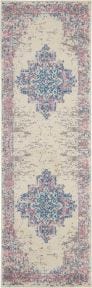 Grafix GRF14 Ivory/Pink Rug, 2'2" x 7'6"