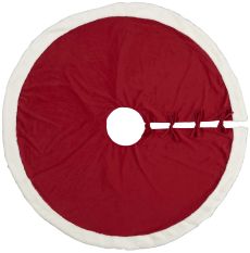 HOME FOR THE HOLIDAY QY410 RED 48" x 48" ROUND TREE SKIRT
