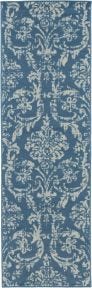 Jubilant JUB09 Blue Rug, 2'3" x 7'3"