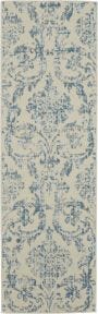 Jubilant JUB09 Ivory/Blue Rug, 2'3" x 7'3"