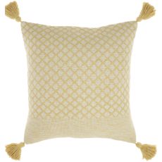 LIFE STYLES CN623 YELLOW 18" X 18" THROW PILLOW