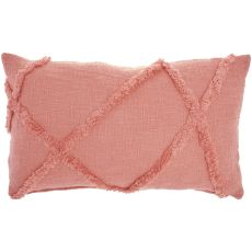 LIFE STYLES SH018 CORAL 14" X 24" THROW PILLOW