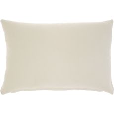 LIFE STYLES SS900 IVORY COTTON VELVET 14" X 20" THROW PILLOW