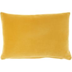 LIFE STYLES SS900 YELLOW COTTON VELVET 14" X 20" THROW PILLOW