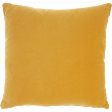 LIFE STYLES SS900 YELLOW COTTON VELVET 20" X 20" THROW PILLOW