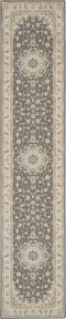 Living Treasures LI15 Grey/Ivory Rug, 2'6" x 12'