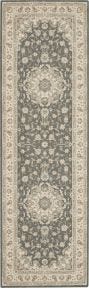 Living Treasures LI15 Grey/Ivory Rug, 2'6" x 8'