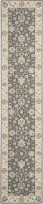 Living Treasures LI16 Grey/Ivory Rug, 2'6" x 12'