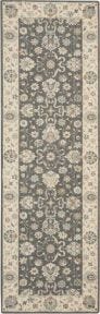 Living Treasures LI16 Grey/Ivory Rug, 2'6" x 8'