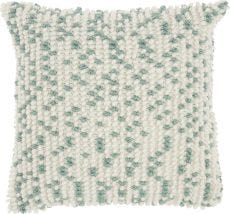 OUTDOOR PILLOWS IH013 AQUA 18" x 18" THROW PILLOW