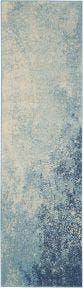 Passion PSN10 Navy/Light Blue Rug 2'2" x 7'6"