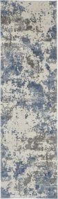 Rustic Textures RUS08 Grey/Blue Rug 2'2" x 7'6"