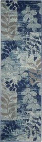 Tranquil TRA01 Navy/Light Blue Rug 2'3" x 7'3"