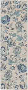 Tranquil TRA02 Ivory/Light Blue Rug 2'3" x 7'3"