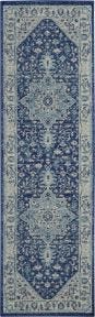 Tranquil TRA06 Ivory/Navy Rug 2'3" x 7'3"