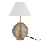 21" BST02 GOLD IRON/WOOD TABLE LAMP