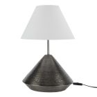 19" BST03 SILVER IRON TABLE LAMP