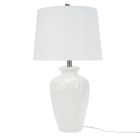26" BIT07 WHITE CERAMIC TABLE LAMP
