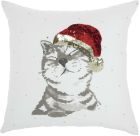 HOME FOR THE HOLIDAY JB023 WHITE 18" x 18" THROW PILLOW