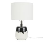 18" IET03 BLACK/WHITE CERAMIC TABLE LAMP