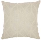LIFE STYLES ST154 IVORY/SILVER 18" x 18" THROW PILLOW