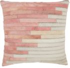 NATURAL LEATHER HIDE S4292 ROSE 20" x 20" THROW PILLOW