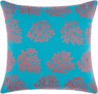 OUTDOOR PILLOWS L1520 TURQUOISE/CORAL 18" x 18" THROW PILLOW