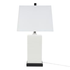 27" BIT03 WHITE CERAMIC TABLE LAMP