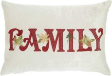 HOME FOR THE HOLIDAY L1773 BEIGE 12" x 18" THROW PILLOW
