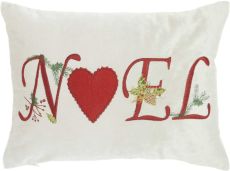 HOME FOR THE HOLIDAY L1776 BEIGE 12" x 16" THROW PILLOW