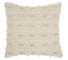 LIFE STYLES DL025 NATURAL 18" x 18" THROW PILLOW