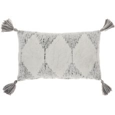 57 GRAND BY NICOLE CURTIS AA018 CHARCOAL 12" X 20" THROW PILLOW