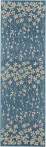 Tranquil TRA04 Turquoise Rug 2'3" x 7'3"