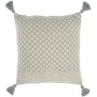 LIFE STYLES CN623 LT GREY 18" X 18" THROW PILLOW