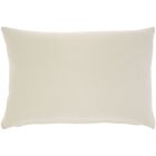 LIFE STYLES SS900 IVORY COTTON VELVET 14" X 20" THROW PILLOW